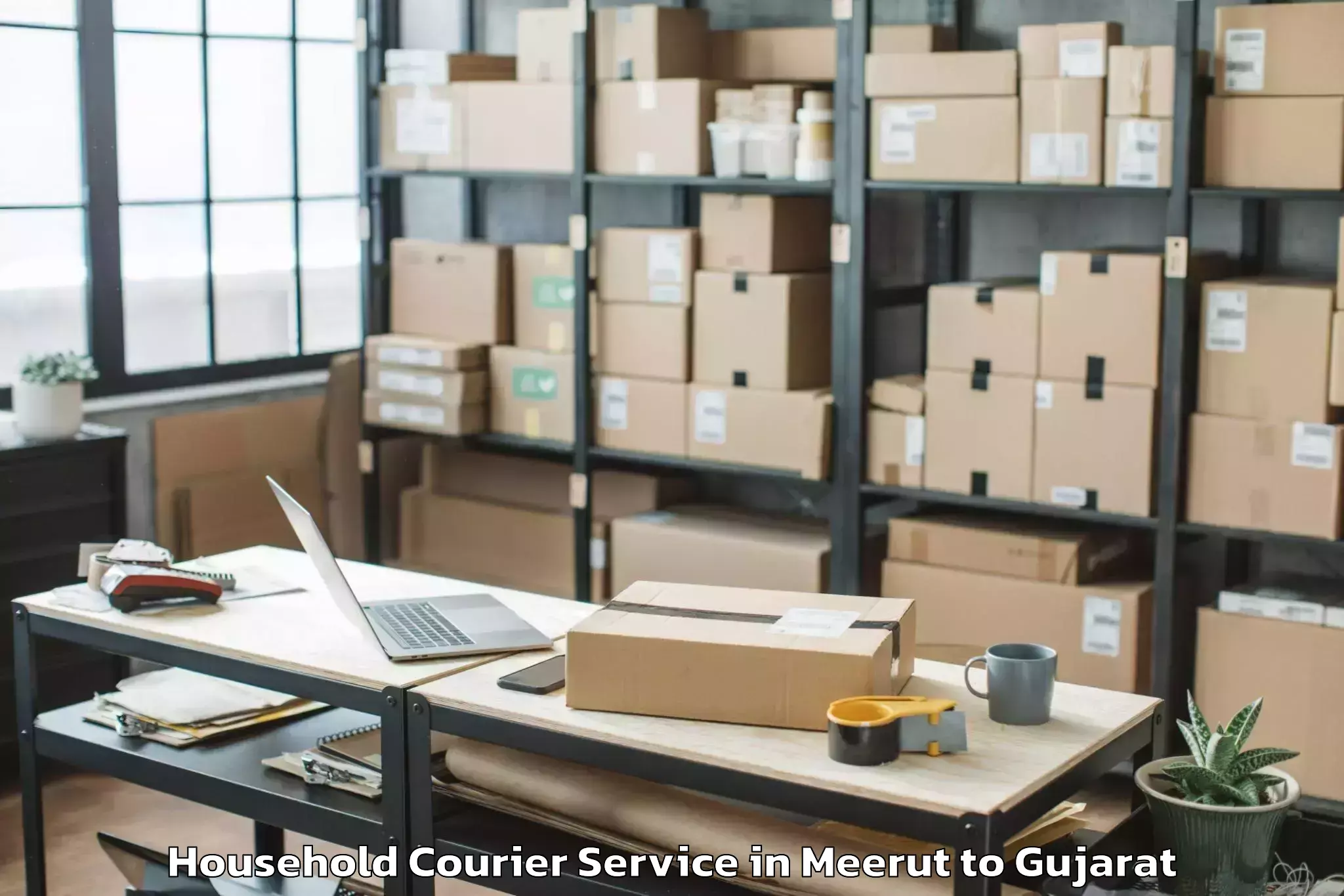 Expert Meerut to Deendayal Port Trust Household Courier